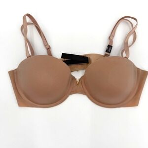 Victoria's Secret Multiway Push Up Bra 36B Nude Strapless Convertible Plunge